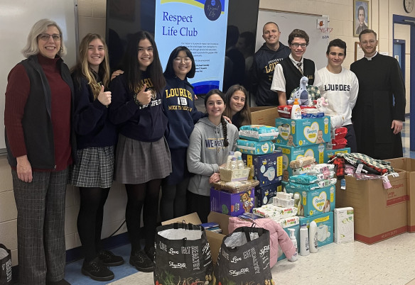 Respect Life Club Donates to the Sisters of Life